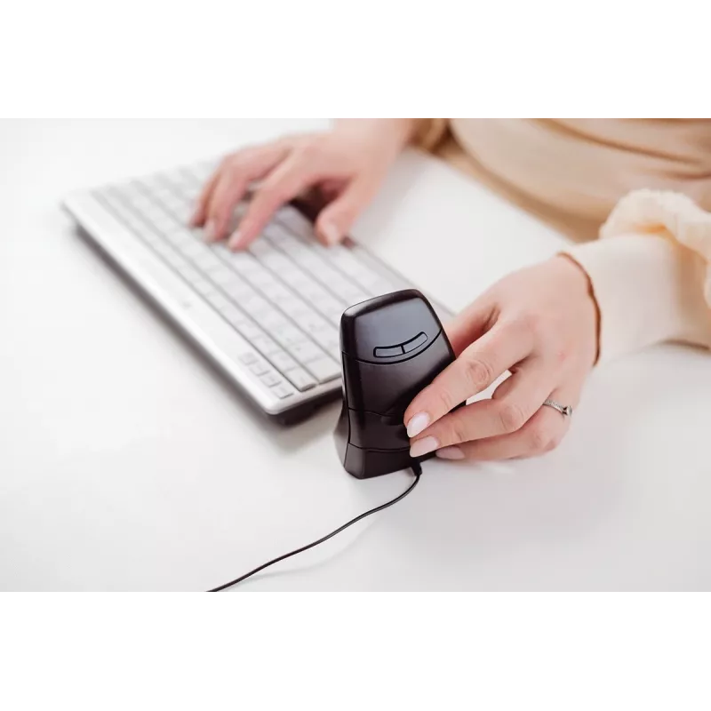 BakkerElkhuizen DXT 3 pelė, ambidekstrinė, optinė, USB Type-C, 2400 DPI, juoda