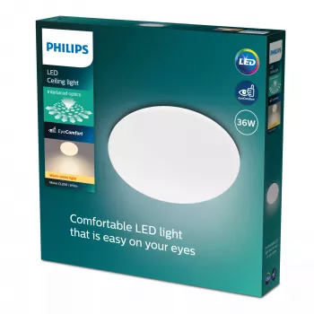 Philips Functional Moire LED lubinis šviestuvas 36 W, baltas, apvalus, 220–240 V