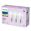 LED lemputė Philips Candle 40W P45 E14, 3 vnt., 4.9 W, 40 W, E14, 470 lm, 15000 h, šilta balta
