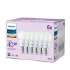 Philips Candle 40W P45 E14 x6 LED lemputė, 4.9 W, 40 W, E14, 470 lm, 15000 h, Šilta balta