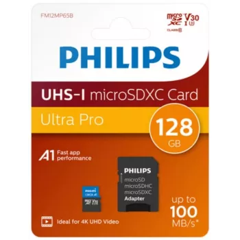 Philips FM12MP65B 128 GB MicroSDXC UHS-I Class 10 atminties kortelė