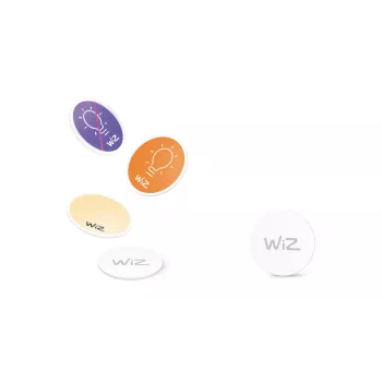 WiZ NFC žymos 4 vnt., belaidės, NFC, baltos, IP20, plastikas, nereikalingas maitinimas