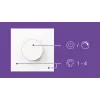 WiZ Smart Dial Switch Philips belaidis Wi-Fi baltas baterija 5V