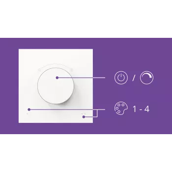 WiZ Smart Dial Switch Philips belaidis Wi-Fi baltas baterija 5V