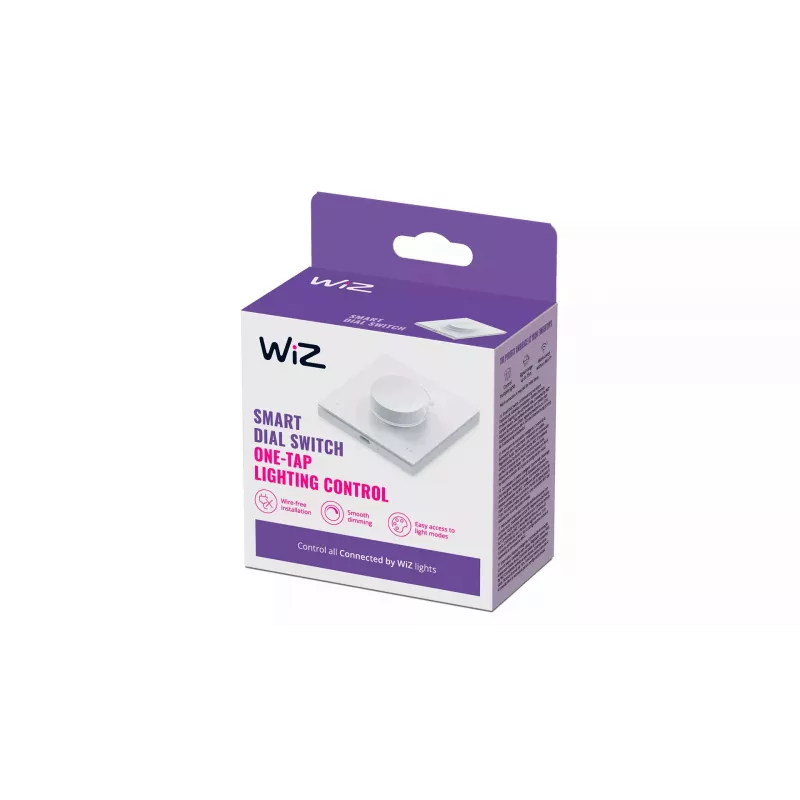 WiZ Smart Dial Switch Philips belaidis Wi-Fi baltas baterija 5V