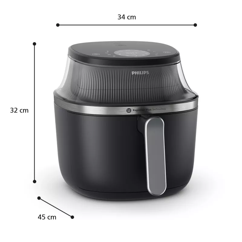 Karšto oro gruzdintuvė Philips 3000 Series Ovi XL NA341/00 su RapidAir Plus technologija