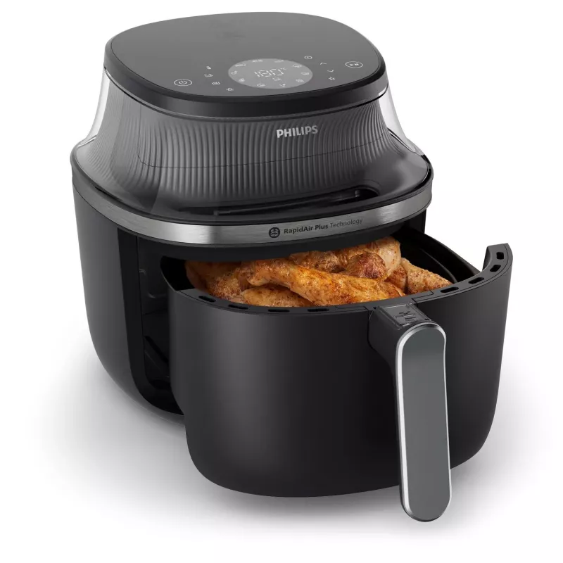 Philips 3000 serijos NA331/00 gruzdintuvė Viena 6,2 L Laisvai pastatoma 1700 W Karšto oro gruzdintuvė Juoda, Sidabrinė