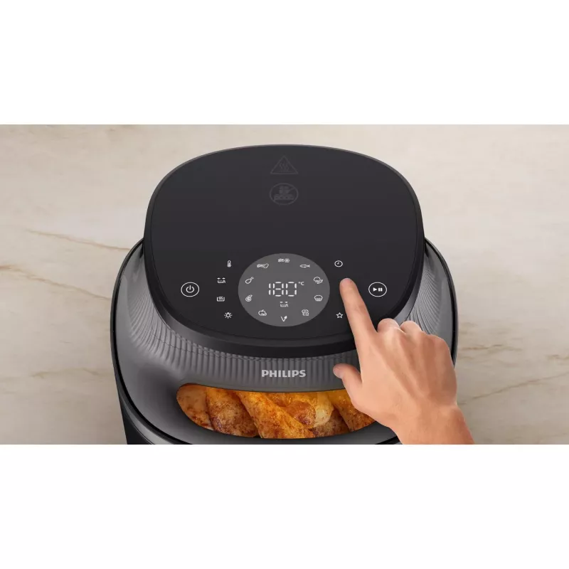 Philips 3000 serijos NA331/00 gruzdintuvė Viena 6,2 L Laisvai pastatoma 1700 W Karšto oro gruzdintuvė Juoda, Sidabrinė