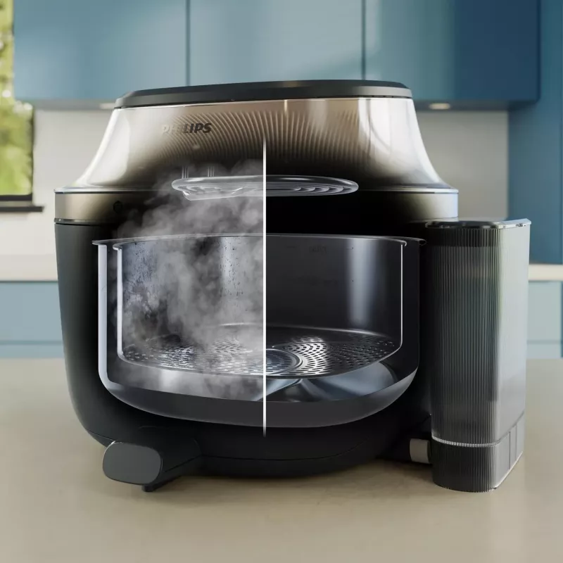 Philips 5000 serijos NA547/07 karšto oro gruzdintuvė 7,2 L 2000 W juoda, auksinė