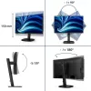 Monitorius Philips 24B2U3601 23,8 colio (60,5 cm) IPS Quad HD 2560x1440, USB 3.2 šakotuvas, USB-C, garsiakalbiai, aukščio reguliavimas, VESA, juodas