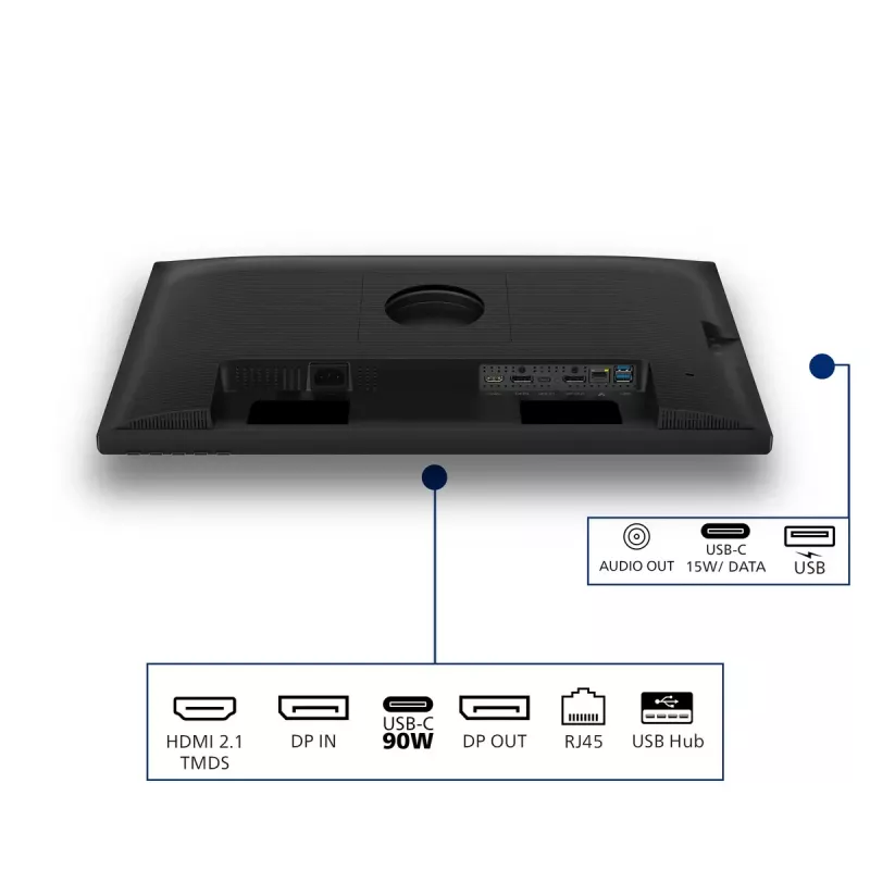 Monitorius Philips 24B2U3601 23,8 colio (60,5 cm) IPS Quad HD 2560x1440, USB 3.2 šakotuvas, USB-C, garsiakalbiai, aukščio reguliavimas, VESA, juodas