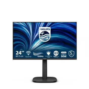 Monitorius Philips 24B2U3601 23,8 colio (60,5 cm) IPS Quad HD 2560x1440, USB 3.2 šakotuvas, USB-C, garsiakalbiai, aukščio reguliavimas, VESA, juodas