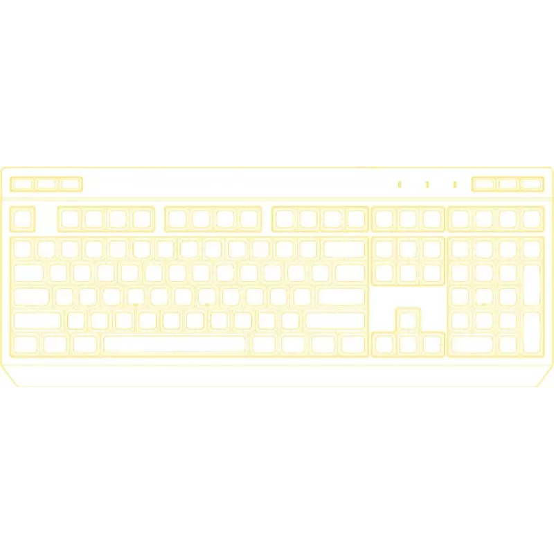 HATOR Icefall klaviatūra žaidimams USB membraninė QWERTY JAV anglų juoda RGB LED