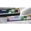 HATOR Icefall klaviatūra žaidimams USB membraninė QWERTY JAV anglų juoda RGB LED