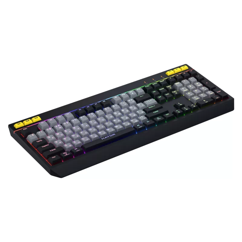 HATOR Icefall klaviatūra žaidimams USB QWERTY US English Juoda RGB LED
