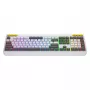 HATOR Icefall klaviatūra žaidimams, membraninė, USB, QWERTY US English, balta, pilno dydžio, RGB LED