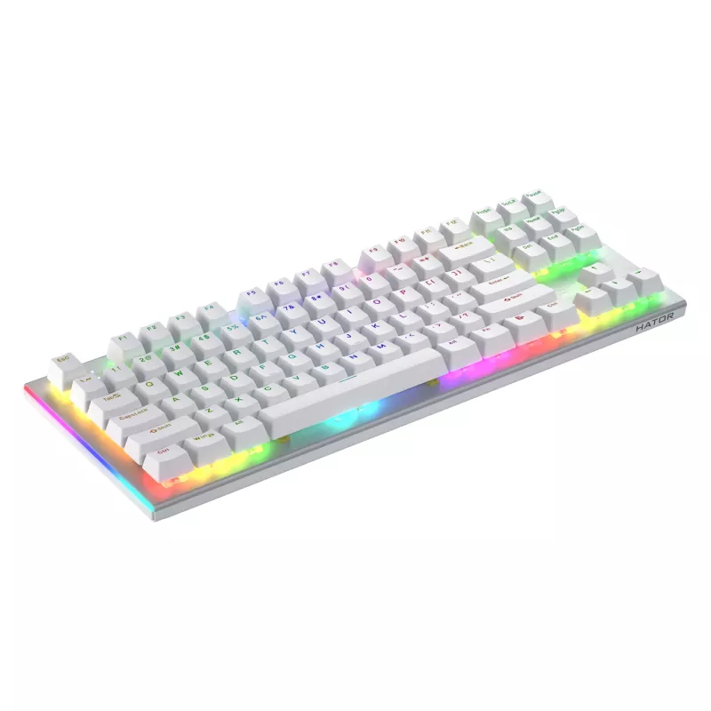 HATOR Gravity X TKL klaviatūra žaidimams USB QWERTY JAV anglų balta