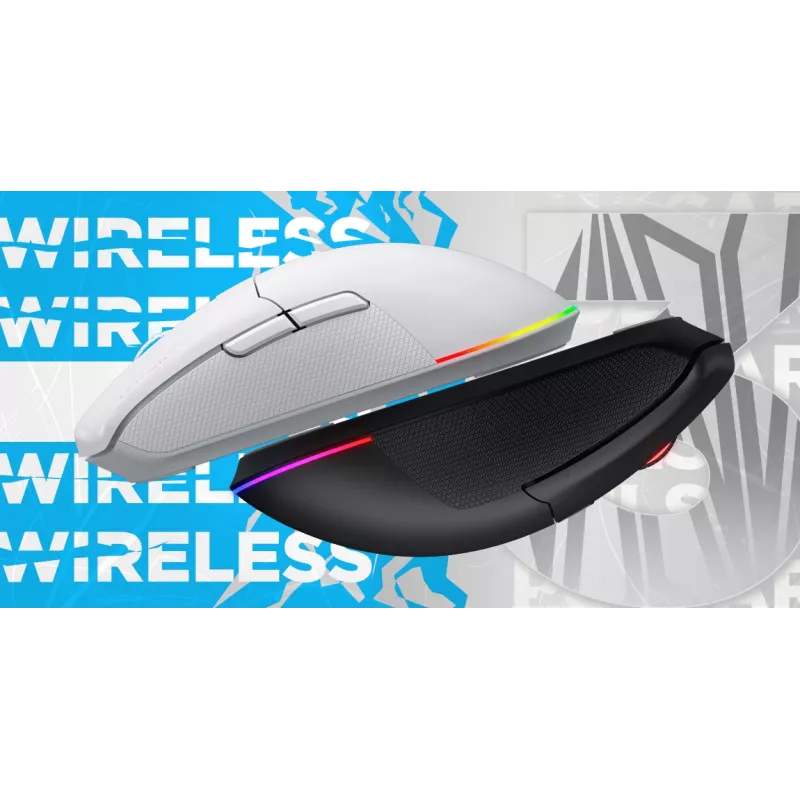 HATOR Pulsar 3 Wireless, juoda - Optiniai jungikliai Yellow 100M, PixArt PMW 3311 (HTM630)