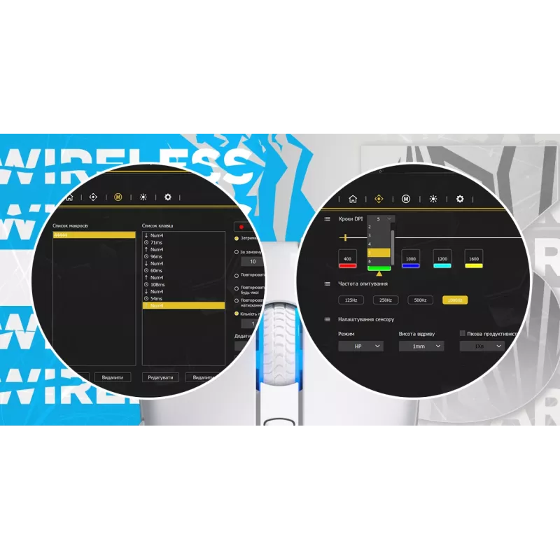 HATOR Pulsar 3 Wireless, juoda - Optiniai jungikliai Yellow 100M, PixArt PMW 3311 (HTM630)