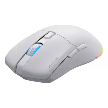 HATOR Pulsar 3 Wireless, balta – Optiniai geltoni jungikliai 100M, PixArt PMW 3311 (HTM631)