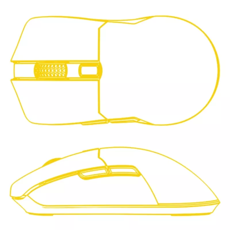 HATOR Pulsar 3 Wireless, balta – Optiniai geltoni jungikliai 100M, PixArt PMW 3311 (HTM631)