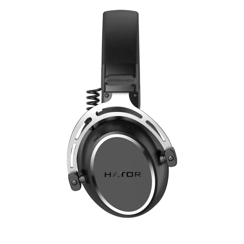 Ausinės HATOR HYPERGANG 3 Hi-Res, laidinės, lankelio, USB Type-C / USB Type-A, juodos