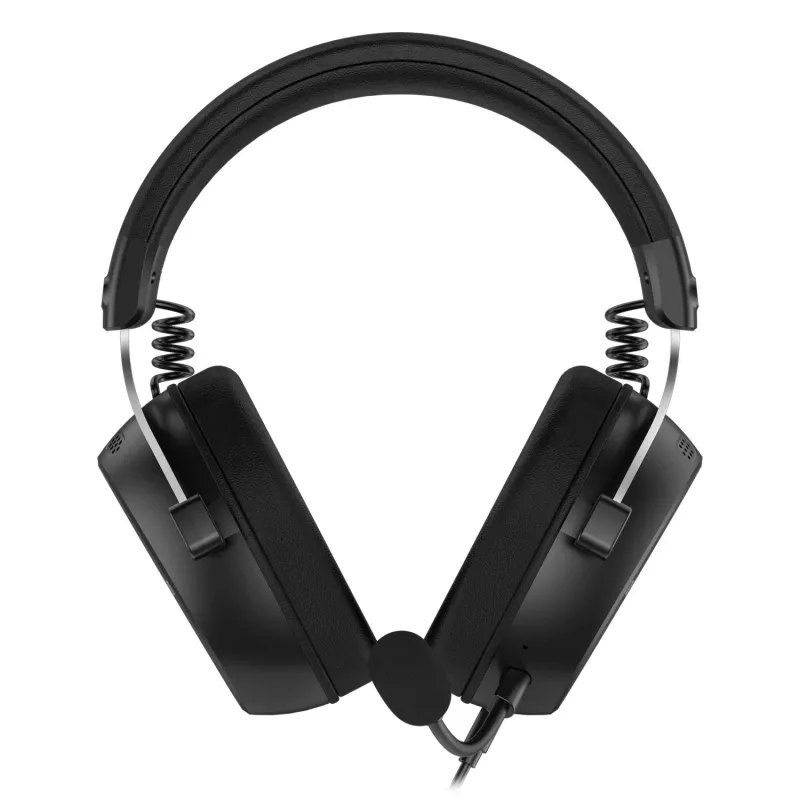 Ausinės HATOR HYPERGANG 3 Hi-Res, laidinės, lankelio, USB Type-C / USB Type-A, juodos