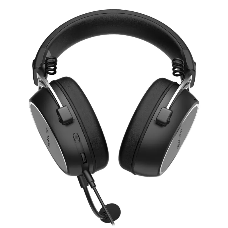 Ausinės HATOR HYPERGANG 3 Hi-Res, laidinės, lankelio, USB Type-C / USB Type-A, juodos