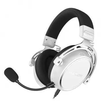 Ausinės HATOR HYPERGANG 3 Hi-Res, laidinės, lankeliu, USB Type-C / USB Type-A, baltos