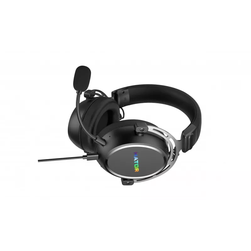 Ausinės HATOR Hypergang 3 USB, laidinės ir belaidės, USB tipo C / A, Bluetooth, juodos