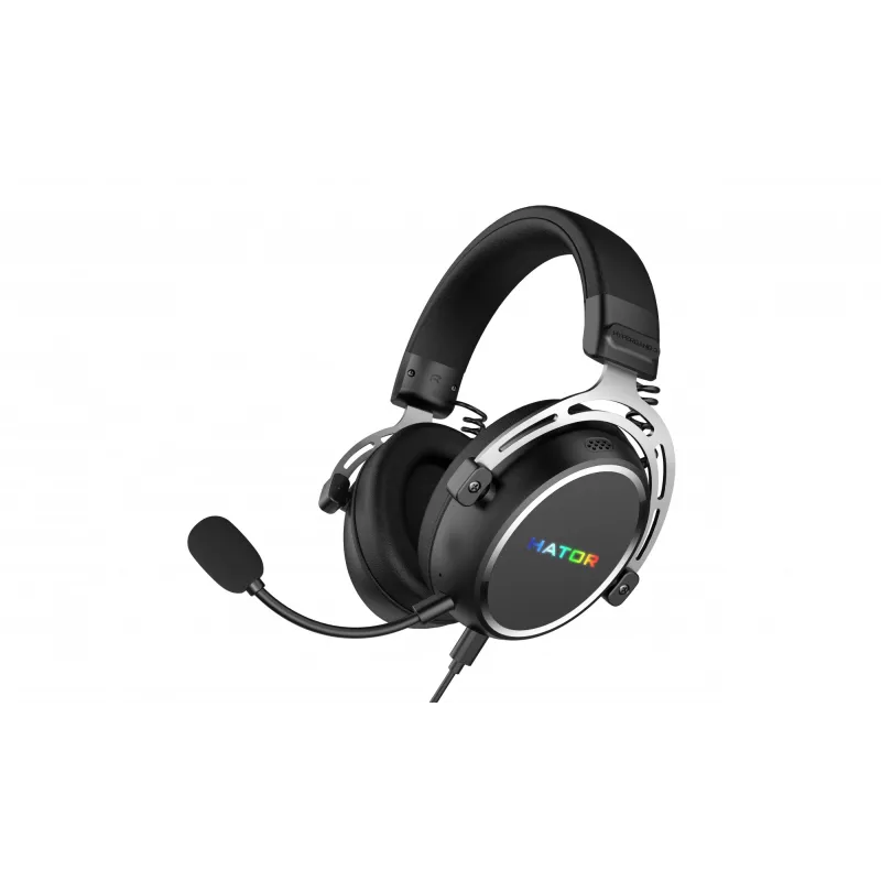 Ausinės HATOR Hypergang 3 USB, laidinės ir belaidės, USB tipo C / A, Bluetooth, juodos