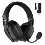 Ausinės HATOR Hyperpunk 3 Wireless – belaidės ir laidinės, žaidimams, USB Type-C / USB Type-A, Bluetooth, juodos