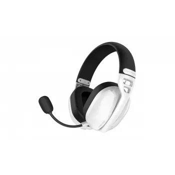 Ausinės HATOR Hyperpunk 3 Wireless, belaidės ir laidinės, USB-C / USB-A, Bluetooth, baltos