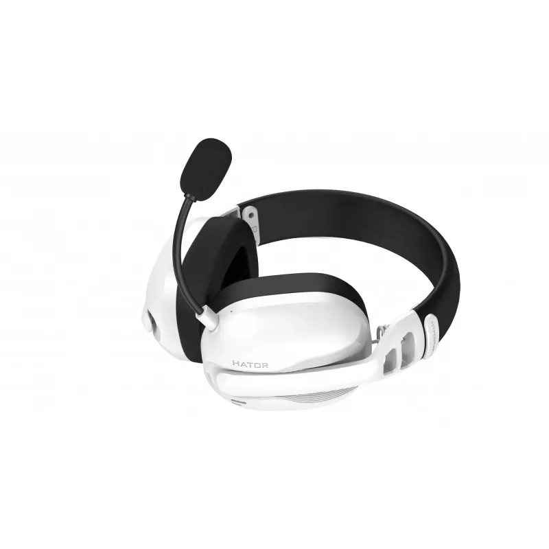 Ausinės HATOR Hyperpunk 3 Wireless, belaidės ir laidinės, USB-C / USB-A, Bluetooth, baltos