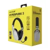 Ausinės HATOR Hyperpunk 3 Wireless, belaidės ir laidinės, USB-C / USB-A, Bluetooth, baltos