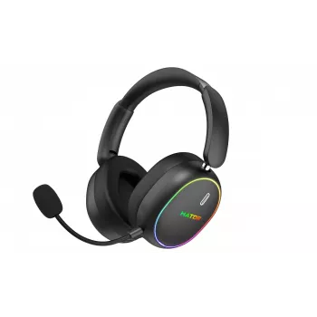 HATOR Phoenix 2 Wireless ausinės su mikrofonu, žaidimams, belaidės / laidinės, USB Type-C / USB Type-A, Bluetooth, juodos