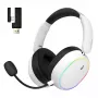 HATOR Phoenix 2 Wireless ausinės su mikrofonu, belaidės ir laidinės, žaidimams, USB Type-C / USB Type-A, Bluetooth, baltos