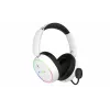 HATOR Phoenix 2 Wireless ausinės su mikrofonu, belaidės ir laidinės, žaidimams, USB Type-C / USB Type-A, Bluetooth, baltos