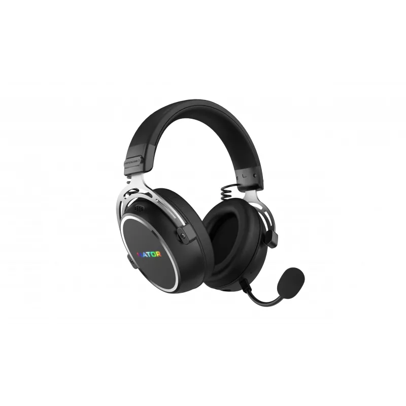 Belaidės ausinės HATOR Hypergang 3 Wireless, USB Type-C / USB Type-A, Bluetooth, juodos