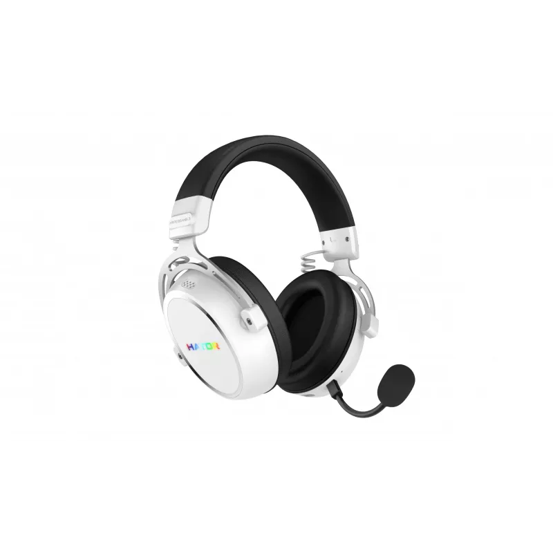 Ausinės HATOR Hypergang 3 Wireless belaidės, USB Type-C / USB Type-A, Bluetooth, baltos