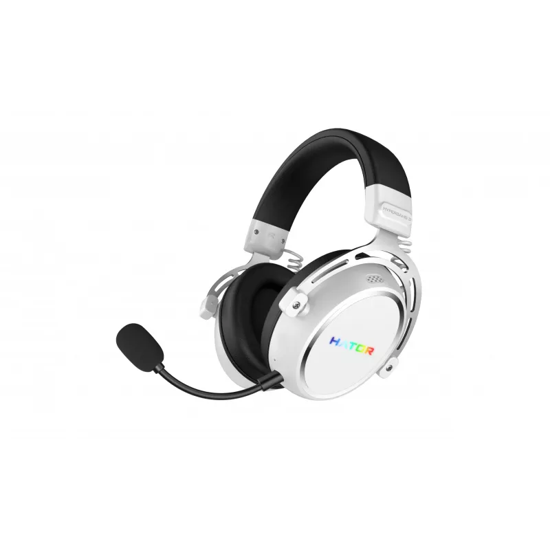 Ausinės HATOR Hypergang 3 Wireless belaidės, USB Type-C / USB Type-A, Bluetooth, baltos