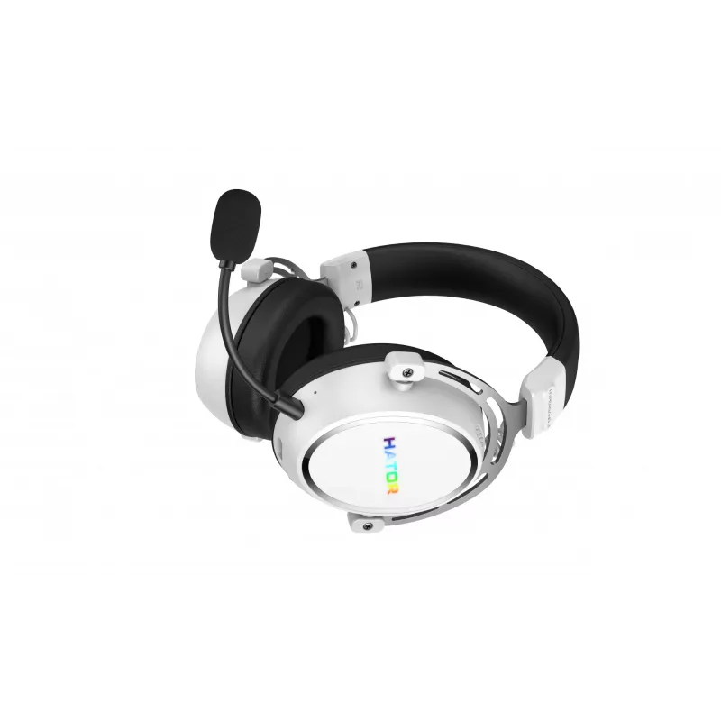 Ausinės HATOR Hypergang 3 Wireless belaidės, USB Type-C / USB Type-A, Bluetooth, baltos