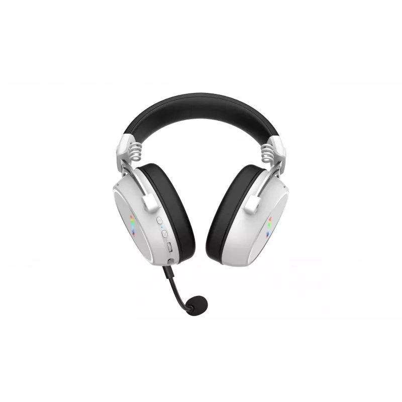 Ausinės HATOR Hypergang 3 Wireless belaidės, USB Type-C / USB Type-A, Bluetooth, baltos