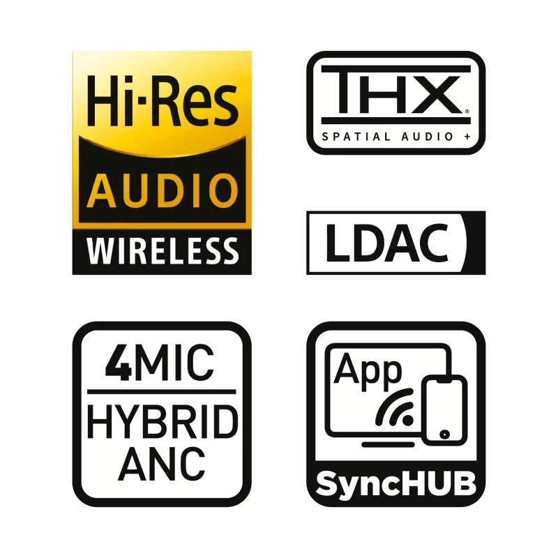 Ausinės HATOR Hypergang 3 Wireless belaidės, USB Type-C / USB Type-A, Bluetooth, baltos