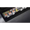 HATOR Rockfall 3 TKL Wireless juoda, QMK/VIA, OMA profilio baltai-juodi klavišų dangteliai, klaviatūra su linijiniais mechaniniais karšto keitimo jungikliais, US ANSI išdėstymas (HTK850)