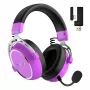 Belaidė ausinė HATOR Hypergang 3 Wireless, žaidimams, USB Type-C / USB Type-A, Bluetooth, violetinė