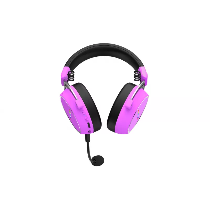 Belaidė ausinė HATOR Hypergang 3 Wireless, žaidimams, USB Type-C / USB Type-A, Bluetooth, violetinė