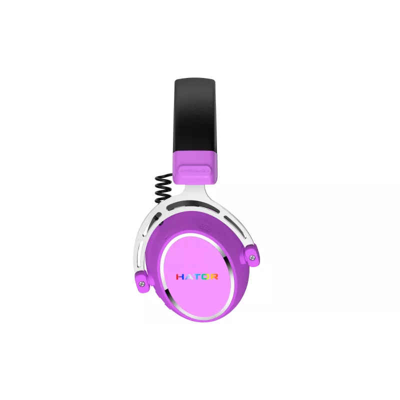 Belaidė ausinė HATOR Hypergang 3 Wireless, žaidimams, USB Type-C / USB Type-A, Bluetooth, violetinė