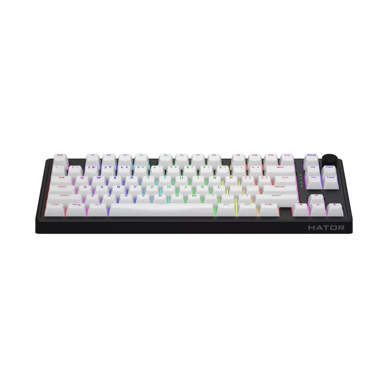 HATOR Skyfall Wireless 80 klaviatūra Gaming USB + RF belaidis + Bluetooth QWERTY JAV anglų Juoda, Balta