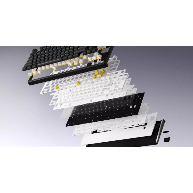 HATOR Skyfall Wireless 80 klaviatūra Gaming USB + RF belaidis + Bluetooth QWERTY JAV anglų Juoda, Balta